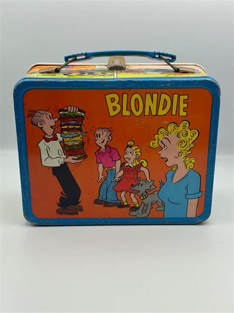 blondie metal lunch box|1969 Blondie Dagwood Metal Lunch Box Complete With Thermos .